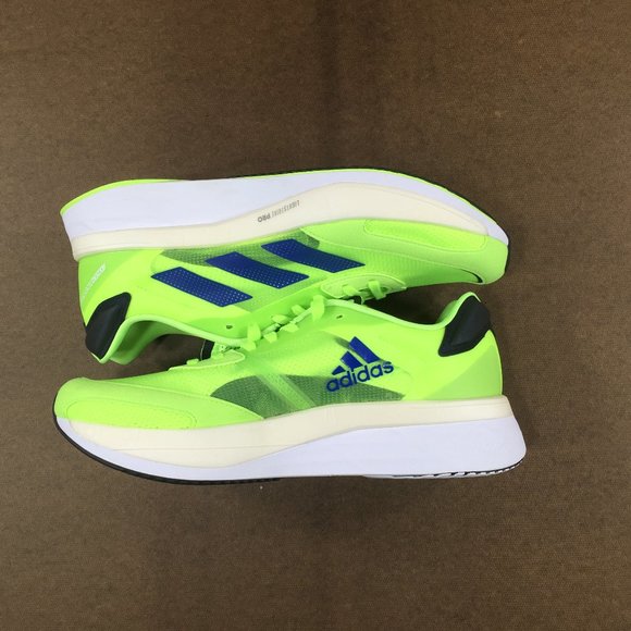 Adidas Adizero Boston 10 Running Shoes Mens Size 12 Signal Green H67514 - Picture 3 of 10